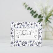 ブルーの花の名付け親プロポーズカード ポストカード (スタンド正面)