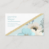 ブルーの花の名刺 名刺 (裏面)