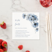 ブルーの花の結婚式の面白い事実 スタンダードカクテルナプキン (インサイチュ)