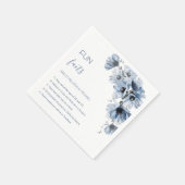 ブルーの花の結婚式の面白い事実 スタンダードカクテルナプキン (角)
