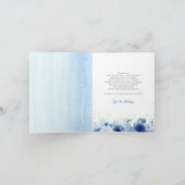 ブルーの花の風船 ベイビーシャワーのお礼 サンキューカード (内部)