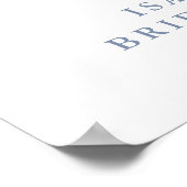 ブルーの花びら プロセッコ ガーデン ブライダルシャワーのお客様歓迎 ポスター (角)