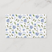 ブルーの花をイメージした ブライダルシャワーのためのレシピリクエストです。 エンクロージャーカード (裏面)