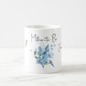 ブルーの花束の妊婦用ドリンクマグ コーヒーマグカップ (中央)