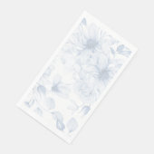 ブルーの花柄の結婚式ゲスト用タオル テーブル用 (コーナー)