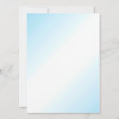 ブルーの花柄の結婚式招待状 招待状 (裏面)