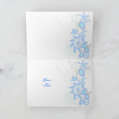 ブルーの花柄デコ - サンキュー (内部)