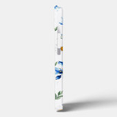 ブルーの花柄フォンケース Case-Mate iPhoneケース (裏面 / 左)