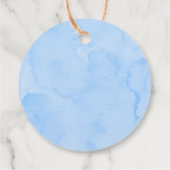 ブルーの花柄レモン メインスクイーズ ブライダルシャワー フェイバータグ (裏面)