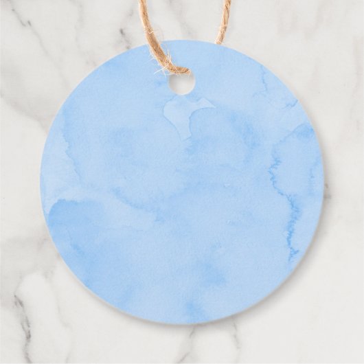 ブルーの花柄レモン メインスクイーズ ブライダルシャワー フェイバータグ (裏面)