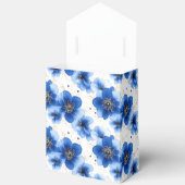 ブルーの花柄 ゴールドアクセント フェイバーボックス (見開き)