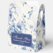 ブルーの花柄 フランス トワール シノワズリー フェイバーボックス (見開き)