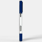 ブルーの花輪モノグラム 名前入り Case-Mate iPhoneケース (裏面 / 右)