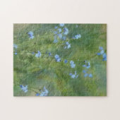 ブルーの花 フラワーナチュラルアートパズル ジグソーパズル (横)
