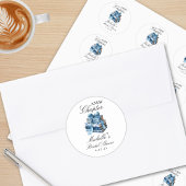 ブルーの花 新たな章 ブライダルシャワー ラウンドシール