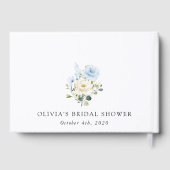 ブルーの花, 白い花, ボヘミア, ブライダルシャワー ゲストブック (裏面)