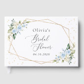 ブルーの花, 白い花, ボヘミア, ブライダルシャワー ゲストブック (正面)