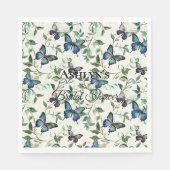 ブルーの蝶のプリティーな花嫁の歓迎会 スタンダードランチョンナプキン (正面)