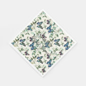 ブルーの蝶のプリティーな花嫁の歓迎会 スタンダードランチョンナプキン (角)