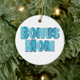 ブルーの豹柄ボーナスママ セラミックオーナメント