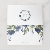 ブルーの野の花とグリーンを使った結婚式 プレイスカード (外部開封)