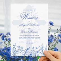 ブルーの野の花の宗教的な結婚式