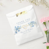ブルーの野の花の結婚式 フェイバーバッグ (封をした状態)
