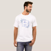 ブルーの野生の花のサムシングブルーベイビーシャワー Tシャツ (正面フル)