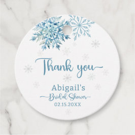 ブルーの雪の恋愛 ブライダルシャワー フェイバータグ