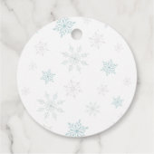 ブルーの雪の恋愛 ブライダルシャワー フェイバータグ (裏面)