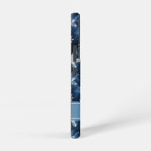 ブルーの雪の結晶のオーダーメイドスマホケース SAMSUNG GALAXYケース (右側面)