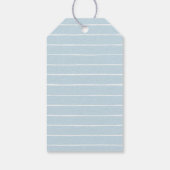 ブルーの雪の結晶のベビーシャワー ギフトタグ (裏面)