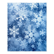 ブルーの雪の結晶模様 冬の凍った景色
