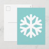ブルーの雪の結晶 シーズンポストカード (正面/裏面)