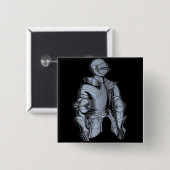 ブルーの騎士ボタン 缶バッジ (正面&裏面)