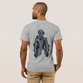 ブルーの騎士ワイシャツ Tシャツ (裏面フル)