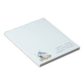 ブルーの鶏小屋のパーソナライズ ノートパッド (アングル)