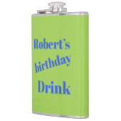 ブルーはっきりしたオンライムグリーンバースデーパーティー フラスク (左)