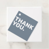 ブルーはっきりしたズ結婚サンキューメッセージカード フェイバータグ (インサイチュ)