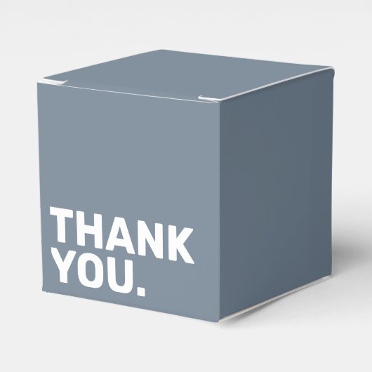 ブルーはっきりしたズ結婚サンキューメッセージカード フェイバーボックス