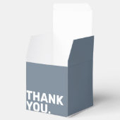 ブルーはっきりしたズ結婚サンキューメッセージカード フェイバーボックス (オープン)