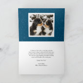 ブルーはっきりしたタイポグラフィフォトハッピーニューイヤー2025 シーズンカード (内部)