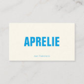 ブルーはっきりしたホワモダンイトクリエイティブミニマリスト 名刺 (正面)