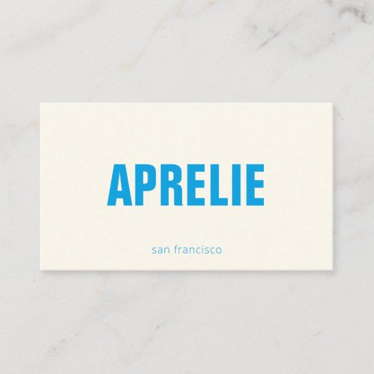 ブルーはっきりしたホワモダンイトクリエイティブミニマリスト 名刺 (正面)