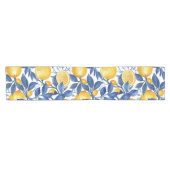 ブルーはっきりしたポイタリアンターノレモン ショートテーブルランナー (横)