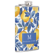 ブルーはっきりしたポイタリアンターノレモン フラスク (右)