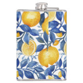 ブルーはっきりしたポイタリアンターノレモン フラスク (裏面)