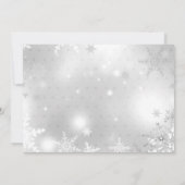 ブルーぶら下がったズオーナメントクリスマスパーティー招待状 招待状 (裏面)