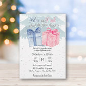 ブルーまたはピンクあなたは何を考え招待状 招待状