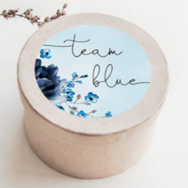 ブルーまたはピンクのフローラ性別がチームブルーを明らかにする ラウンドシール